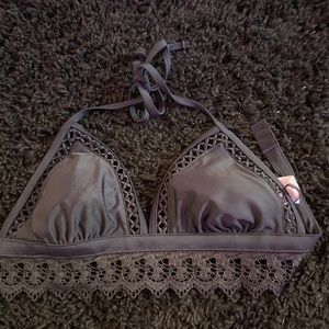 black bathing suit top